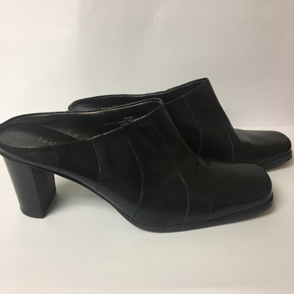 Liz Claiborne Flex leather mule, black, 7M